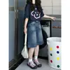 Moda otoñal, shorts de mezclilla ajustados, fluidos, fáciles de combinar, de cinco puntos, con un elegante diseño de bolsillo frontal y un corte relajado