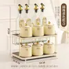Juego de Frascos para Condimentos de Lujo Ligero, Caja de Almacenamiento de Botellas de Condimentos para el Hogar, Frasco de Cerámica para Aceite de Cocina, Frasco para Sal, Frasco para Chile