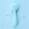 Cepillo facial de silicona con mango largo, cepillo manual para lavar la cara, herramienta de masaje facial para limpieza de poros, un gadget de belleza versátil