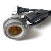 1.8 metros cable con interruptor 303 casquillo pequeño de tres vías casquillo cerámico E27 con cable casquillo cerámico E27 resistente a altas temperaturas