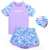Conjunto de Roupa de Banho Infantil 2026: Maiô Duas Peças de Secagem Rápida para Crianças Pequenas e Maiores, Shorts de Banho para Meninas, Conjunto Juvenil