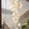 Lámpara de araña de estilo nuevo villa edificio dúplex iluminación creativa lámpara de araña moderna simple estilo nórdico loft hueco lámpara de araña para escalera