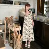 Vestido Retro de Cuadrado con Lazo y Mangas Abullonadas Talla Grande Ropa para Mujer con sobrepeso mm Vestido Floral Estilo Chino con Salpicaduras de Tinta 62725