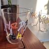 Feliz cumpleaños vaso de agua letra colorida vidrio personalizado vidrio de borosilicato taza de leche taza de café vidrio resistente al calor