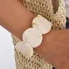 Pulsera de Borde Ancho con Superficie de Espejo de Venta Caliente Transfronteriza Europea y Americana, Pulsera Brillante Exagerada Personalizada, Pulsera de Resina Acrílica