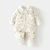 Mameluco para bebé, Ropa para bebé niña, Nuevo estilo de otoño e invierno, Algodón puro acolchado para bebé niño, Abrigo de algodón cálido engrosado, Abrigo de algodón