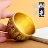 Cilindro Baifu pequeño tallado creativo vintage de latón, adornos artesanales para oficina, sala de estar, escritorio, juego cultural, pequeños regalos