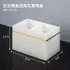 Juego de cinco piezas para baño, juego de lavabo de mármol jade blanco, bandeja de baño, juego de cepillo de dientes y vaso para lavar y enjuagar