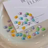 Strass Planos Octogonais Longos para Nail Art, Itens Populares, Strass Luxuosos Brilhantes em Formato de Bolha Doce, Acessórios de Unha Usáveis
