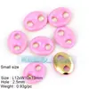 Accesorios para joyería DIY cobre puro nariz de cerdo goteando conector de doble agujero tamaño grande pequeño Rosa Rojo Rosa