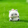 Pelúcia de Panda Fofo com Decorações DIY de Bambu Acessórios para Pendurar Carro Mesa Paisagem em Miniatura Pequenos Enfeites