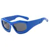 Gafas de sol de montura grande de hip hop europeo y americano exageradas gafas de sol de moda transfronteriza para montar al aire libre gafas de sol cóncavas y2g