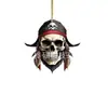 Halloween Acrílico Esqueleto Pirata Bonito Transfronteiriço Novo Decoração de Pingente para Espelho Retrovisor Interno de Carro Pingente