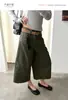 PANTALONES CARGO CORTOS DE PIERNA ANCHA DE CINTURA ALTA T-PLATFORM 2026 Otoño Temprano Nuevos para Mujer, Pantalones Casuales Frescos y Elegantes 26087