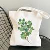 Mochila de lona con estampado de hongos venenosos, bolso de hombro, bolso de compras portátil informal para estudiantes y mujeres