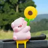 Nuevos Adornos Eléctricos para Coche de Animalitos Lindos, Decoraciones de Molinillo de Viento Pequeños, Accesorios de Coche de Batería Populares de Dibujos Animados, Adornos Pequeños