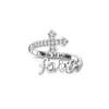Anillo de Cruz de Moda Personalizado de Venta Caliente Transfronteriza Anillo para Mujer de Nicho Anillo de Cruz Abierto de Venta Superior Europea y Americana