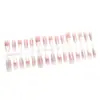 Rubor en Polvo Nude Transparente Hielo, Uñas Almendradas de Longitud Media Degradadas, Piezas de Uñas tipo Gelatina Suaves y Translúcidas, Adecuado para el Trabajo Diario, Iluminador de Cutis, Disponible para Venta al por Mayor