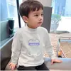 Camiseta de Manga Larga de Primavera para Niños y Niñas Medianos y Grandes De Rong Primavera y Otoño Camiseta Fina de Manga Larga Camiseta Básica Infantil Moderna