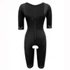 Traje de Talla Grande para Mujer Estilo Europeo y Americano con Cremallera Manga Corta Ajustado Levanta Vientre Levanta Cadera Traje Traje para Mujer