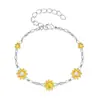 Pulseira de Girassol Criativa Estilo Novo Floresta Fresca Transfronteiriça, Margarida Pequena, Moda, Temperamento de Deusa, Pulseira Estilo Doce
