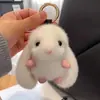 Colgante de Conejo de Piel Sintética de Visón, Muñeco de Dibujos Animados Lindo, Colgante de Peluche de Conejo, Llavero de Coche, Colgante para Bolso