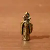 Chaveiro Pingente de Latão Deus da Fortuna e da Riqueza Microescultura Mini Carro Pingente de Chaveiro Ornamento Decoração Pendente