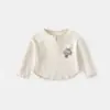 Camiseta de Manga Larga para Bebé Ropa de Otoño Top de Cuello Redondo Ropa Interior Básica para Bebé Ropa Nueva de Otoño Ropa para Niños y Niñas Ropa Interior de Otoño Invierno