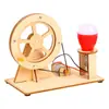 Bolsa de materiales de generador de manivela para niños para estudiantes de primaria, kit de experimento científico de rompecabezas hecho a mano DIY, producción pequeña de Ciencia y Tecnología