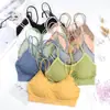 Nuevo Sujetador Deportivo Sin Tirantes Sexy con Espalda Descubierta y Estampado de Letras, sin Costuras, de una Sola Pieza para Mujer, Primavera y Verano 2024