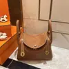 2025 Nova Bolsa Lindy de Fio de Cera Feita à Mão 26 30 Cinza Elefante Couro Tc Bolsa Médica Feminina Bolsa Lindy Bolsa para o Dia a Dia
