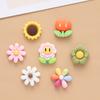 Acessórios de resina diy pequeno girassol fresco sete cores flor margarida menina headwear acessórios