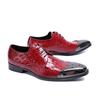 Zapatos de Cuero para Hombre Casual de Negocios con Puntera Cuadrada Zapatos de Cuero de Vacuno a la Moda Estilo Británico con Puntera de Hierro Transpirables Marca de Comercio Exterior Zapatos para Hombre Zapatos de Una Capa