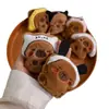 Venda Direta da Fábrica Fofo Desenho Animado Capivara Capivara Headgear Chaveiro Personalizado Divertido Pingente de Bolsa Pingente Grátis
