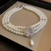 Collar de Corazón de Flor de Diamante Cuadrado Transfronterizo Europeo y Americano Cadena para Clavícula de Lujo Ligero Gama Alta Exagerado Nicho Versátil