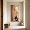 Pinturas decorativas estéticas da Dinastia Song para murais de hall de entrada, escritório de proprietário de hotel e pousada, tapeçarias de parede estilo chinês antigo e moderno