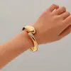 Moda Europea y Americana Simple Metal Pesado Elegante Anillo Geométrico Brillante Gota de Agua Collar Pulsera Pendientes Conjunto de Joyería para Mujeres