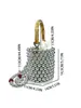 Bolsa Personalizada 2024 Nueva Celebridad de Internet con Asa de Bambú Cadena de Perlas Mini Bolso Cubo Bandolera Bolso de Hombro Cruzado