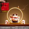 Adornos de gato de la suerte sacuden la mano anillo de lámpara LED tienda de gatos ricos el negocio está en auge regalo sala de estar inauguración gato