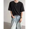 Camiseta de Marca de Moda con Diseño de Estampado de Letras Manga Corta para Hombre Verano 2026 Casual de Nicho Versátil Camiseta de Cuello Redondo