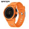 Reloj despertador SANDA SANDA con podómetro, calorías y pantalla digital, resistente al agua, multifuncional, para montañismo y a prueba de golpes, para hombre 2189