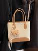 Bolso bandolera informal tipo cubo, portátil, de alta calidad, con patrón tejido, para mujer, ideal para el trabajo y el uso diario.