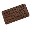 Molde de silicona con forma de corazón con símbolo alfanumérico al por mayor para decoración de tartas, chocolate y jabón hecho a mano con letras