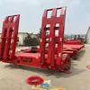 Semirremolque de Plataforma Baja Acero de Alta Resistencia Equipo de Transporte de Plataforma Excavadora Rodillo Compactador Dispositivo de Transferencia de Artículos de Gran Tamaño