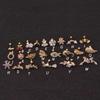 Brincos de parafuso criativos com haste fina de 0,8 x 6 mm, com incrustações de zircônia, para piercing de haste
