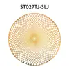Manteles Huecos Estilo Europeo, Posavasos de PVC Estampados en Dorado, Posavasos Redondos con Patrón de Espiral, Posavasos Diagonales Estampados en Dorado, Posavasos para Café al por Mayor