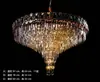 Novo Salão de Casamento Adereços de Ferro Lâmpada Prateada Eletrogalvanizada Lâmpada de Teto de Cristal Iluminação Adereços de Casamento Lustre de Corrente de Cristal
