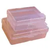 Venta Directa de Fábrica Caja de Plástico PP Rectangular Translúcida Caja de Empaque Caja Pequeña de Escritorio Caja de Almacenamiento Blanca con Tapa