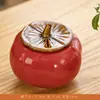 Pequeño Tarro Sellado de Cerámica Imitación Caqui para Té de Caqui, Tarro de Dulces para Bodas, Tarro de Dulces para Celebración de Bodas