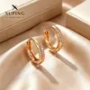 Xuping Brazaletes Rusos Transfronterizos para Oreja, Aros Color Oro de 18K con Incrustaciones de Diamantes, Joyería de Lujo Ligero de Alta Gama al por Mayor para Mujeres